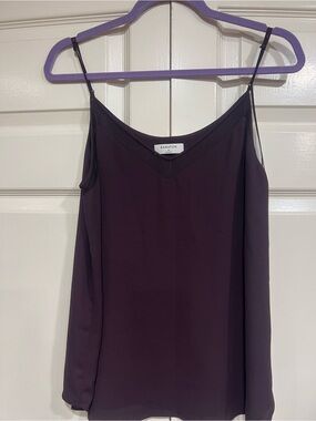 Babaton Plum Sleeveless V-Neck Silk-Feel Cami Women’s Size Medium NWOT